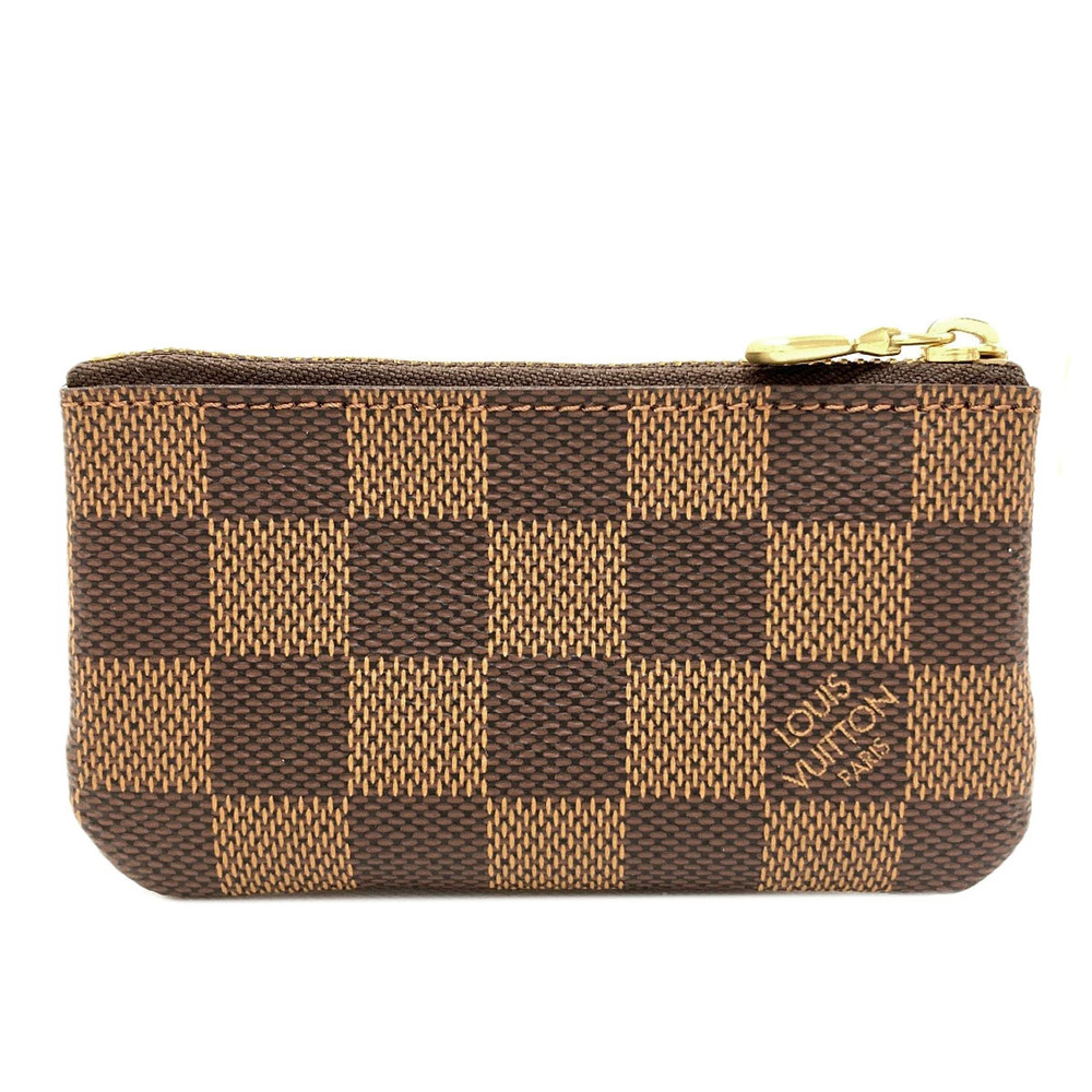 Louis Vuitton Pochette Coin Wallet Damier Canvas Pouch Brown